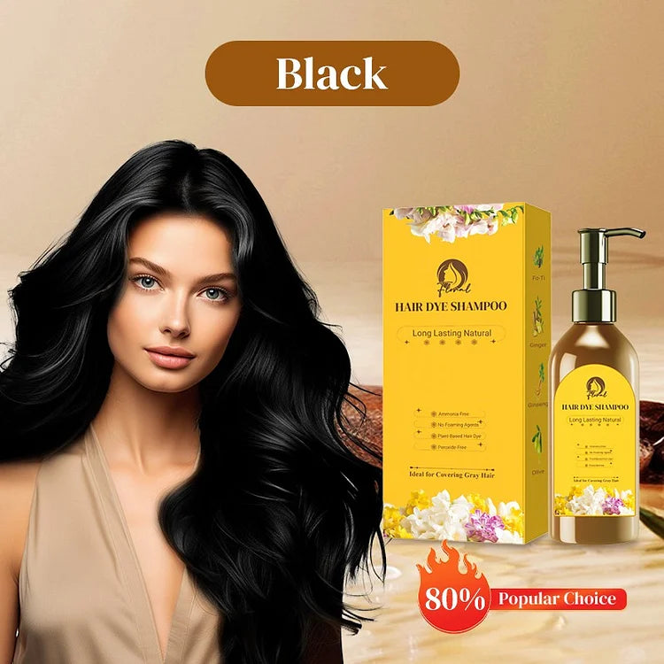 Herbal long lasting Hair Dye Shampoo – 100% Natural | Buy 1 Get 1 Free | Black Color